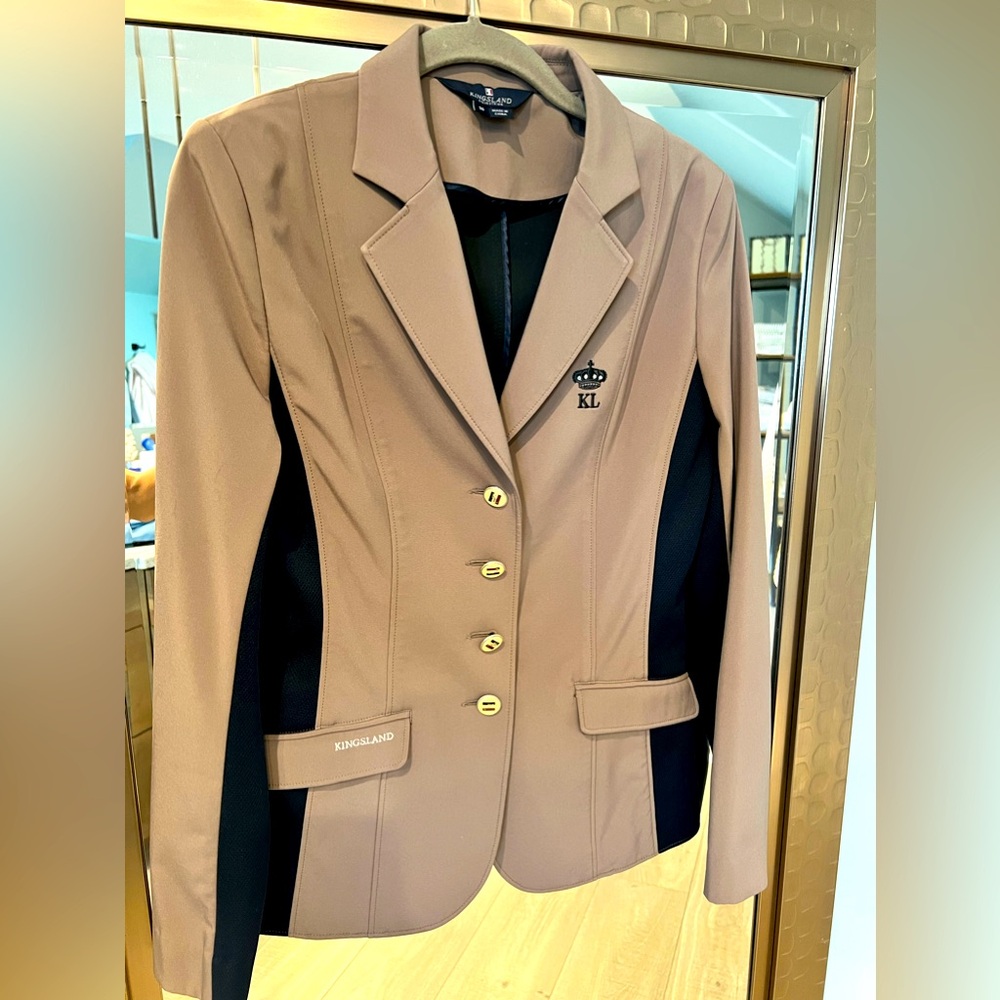 Beautiful Tan and Navy Equestrian Show Coat